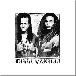 Milli Vanilli - Faded Style Vintage Look Design Tribute Posters and Art